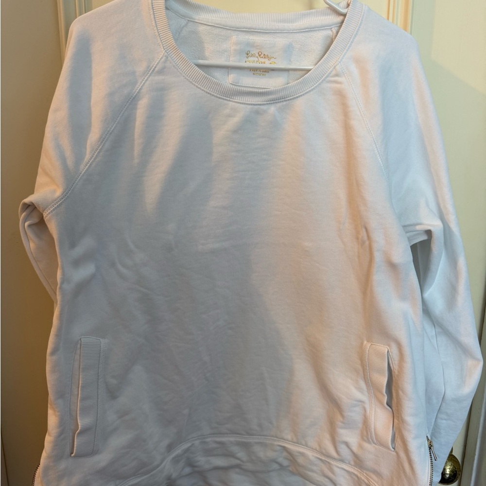 EUC Lilly Pulitzer Beachcomber pullover White XL - Picture 4 of 10
